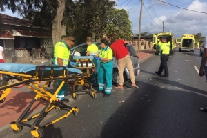 Varios herido den accidente fuerte na Savaneta