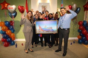 AAA a celebra 5 anniversario di Southwest Airlines su trahadonan