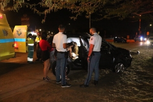 Accidente fuerte di trafico na crusada Palm Beach