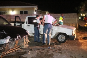 Accidente fuerte cu tres auto na Paradera