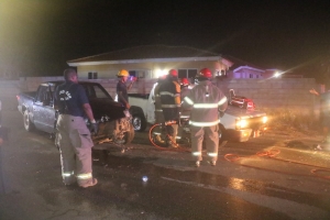 Accidente fuerte cu tres auto na Paradera