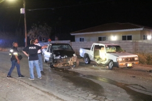 Accidente fuerte cu tres auto na Paradera