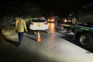 Accidente ta laga SUV destrui den mondi na Paradera