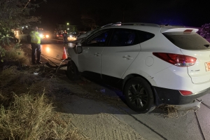Accidente ta laga SUV destrui den mondi na Paradera