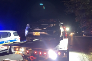 Accidente ta laga SUV destrui den mondi na Paradera