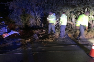 Accidente ta laga SUV destrui den mondi na Paradera