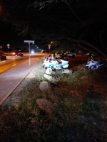 Polis motorisa a parti basta multa despues di final Soca Monarch