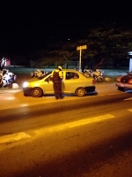 Polis motorisa a parti basta multa despues di final Soca Monarch