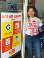Op=Op cu manera ‘original’ pa alerta cliente pa distancia den tienda relaciona cu coronavirus