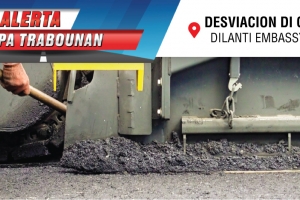 DOW: Desviacion di caminda  dilanti Embassy Suites