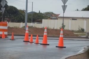 Atrobe partinan di Watty Vos Boulevard tabata bou di awa 