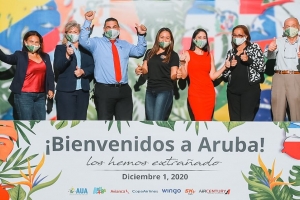 Prome buelo di Latino America ta yega Aruba awe despues cu a habri frontera 