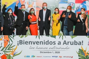 Prome buelo di Latino America ta yega Aruba awe despues cu a habri frontera 