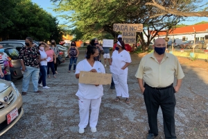 Trahadornan di SABA a protesta dialuna mainta  