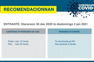 Gobierno ta re-introduci Toque de Queda entrante diaranson