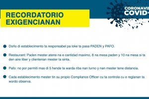 Gobierno ta re-introduci Toque de Queda entrante diaranson