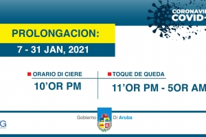 Esaki ta e reglanan re-introduci contra COVID19 valido te fin di luna!