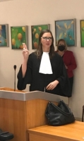 Petra Smit a huramenta como abogado y uni cu bufete DKLegal  