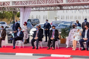 Gobernador di Aruba tabata presente na ceremonia protocolario pa Himno y Bandera 
