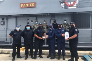 Cutter Panter na Puerto Rico pa trabounan huntu ku USCGC Donald Horsley 