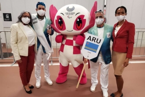 Atleta di Aruba Elliott Loonstra preparando na Toyko pa su competencia na Weganan Paralimpico 