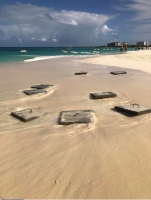 DOW: Voetplaten di beton tabata crea peliger na Eagle Beach