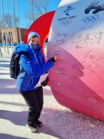 Nicole Hoevertsz di Aruba lo carga antorcha di Weganan di Invierno na Bejing  