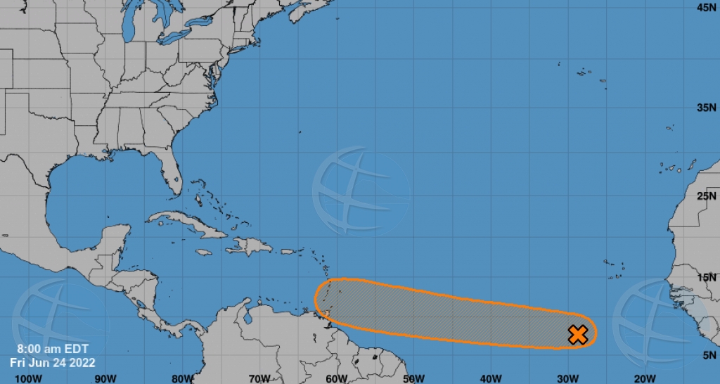 NHC ta vigilando potencial depresion tropical moviendo direccion di Caribe 