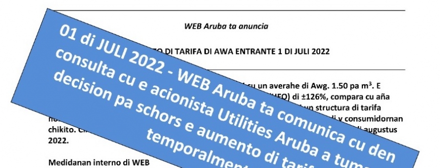 WEB a suspende aumento di tarifa di awa temporalmente!