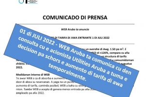 WEB a suspende aumento di tarifa di awa temporalmente!