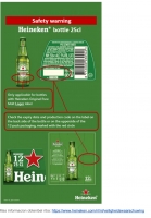 Advertencia importante tocante siguridad di boter di Heineken cu ‘draaidop’