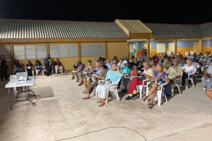 KPA contento cu mas di 100 persona a presenta na reunion di bario na San Nicolas     