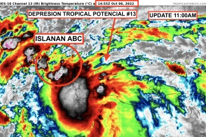 NHC: Ola tropical pazuid di Aruba a bira depresion tropical potencial #13