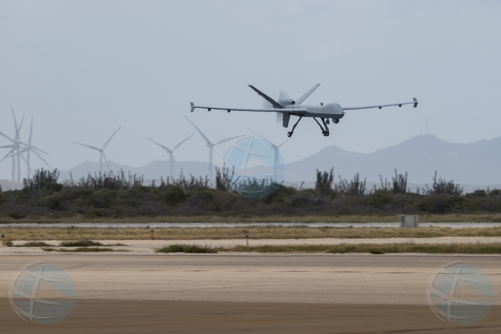 E drone militar MQ-9 Reaper ta keda mas largu na Corsou