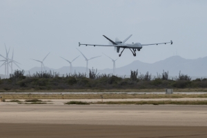 E drone militar MQ-9 Reaper ta keda mas largu na Corsou