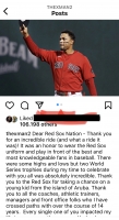 Xander Bogaerts a despidi di Boston y Boston Red Sox via instagram