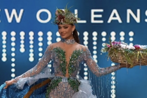 Aruba y Corsou a luci durante certamen preliminar di Miss Universo 2022