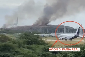 Dump na Parkietenbos tabata na candela riba prome dia di bishita di Pareha Real