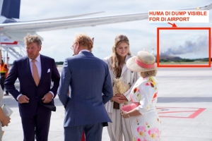 Dump na Parkietenbos tabata na candela riba prome dia di bishita di Pareha Real