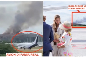 Dump na Parkietenbos tabata na candela riba prome dia di bishita di Pareha Real