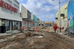 Trabounan di embeyecimento Columbusstraat/Wilhelminastraat a cuminsa cana miho