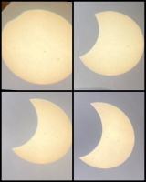 Centenares di hende a mira e eclipse solar parcial na Aruba diasabra