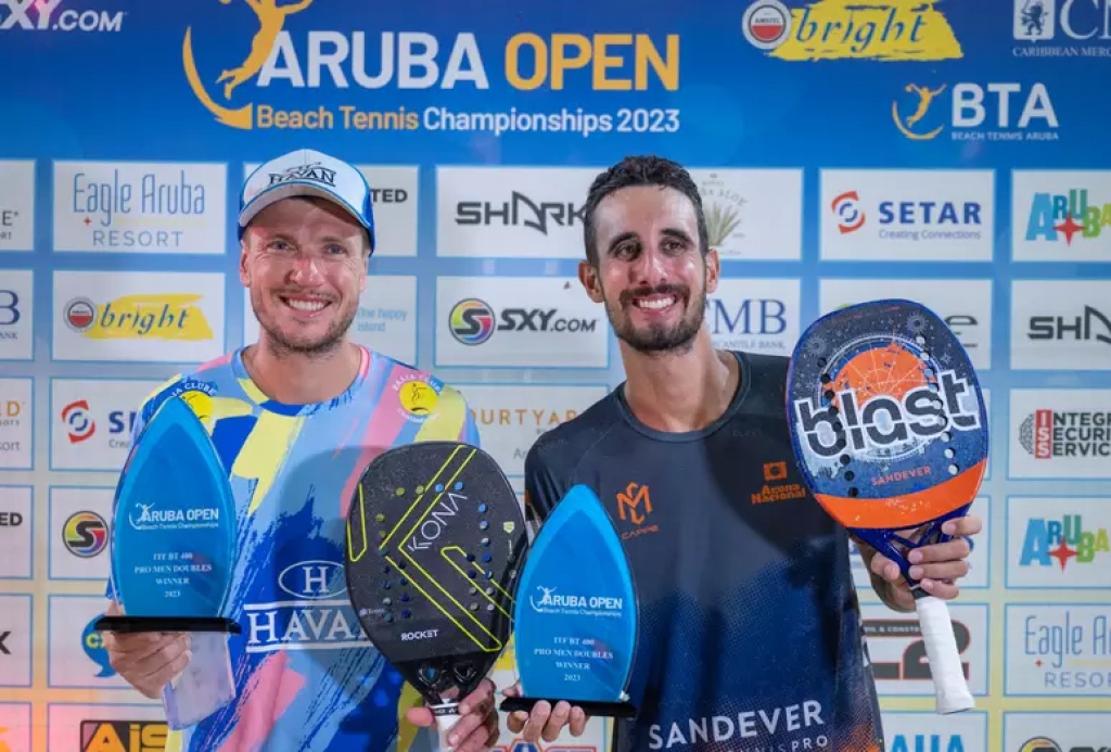 André Baran y Michele Cappelletti ta campeon di Aruba Open Beach Tennis BT 400     