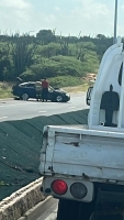 Accidente cu tres auto riba Watty Vos Boulevard a causa caos den trafico