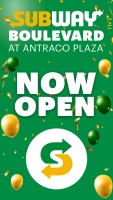 Subway Boulevard a habri su porta awe den Antraco Plaza