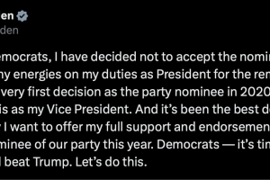 Biden a endorsa su vice presidente Harris como candidato presidente pa partido democrat