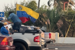 Venezolanonan opositor di gobierno Maduro na Aruba a manifesta pacificamente 