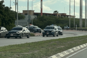Presidente di Surnam Santokhi y prome dama a yega Aruba