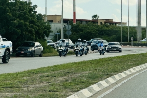Presidente di Surnam Santokhi y prome dama a yega Aruba