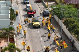 Drone shots di yegada di lidernan di AVP y MEP na nan urna electoral